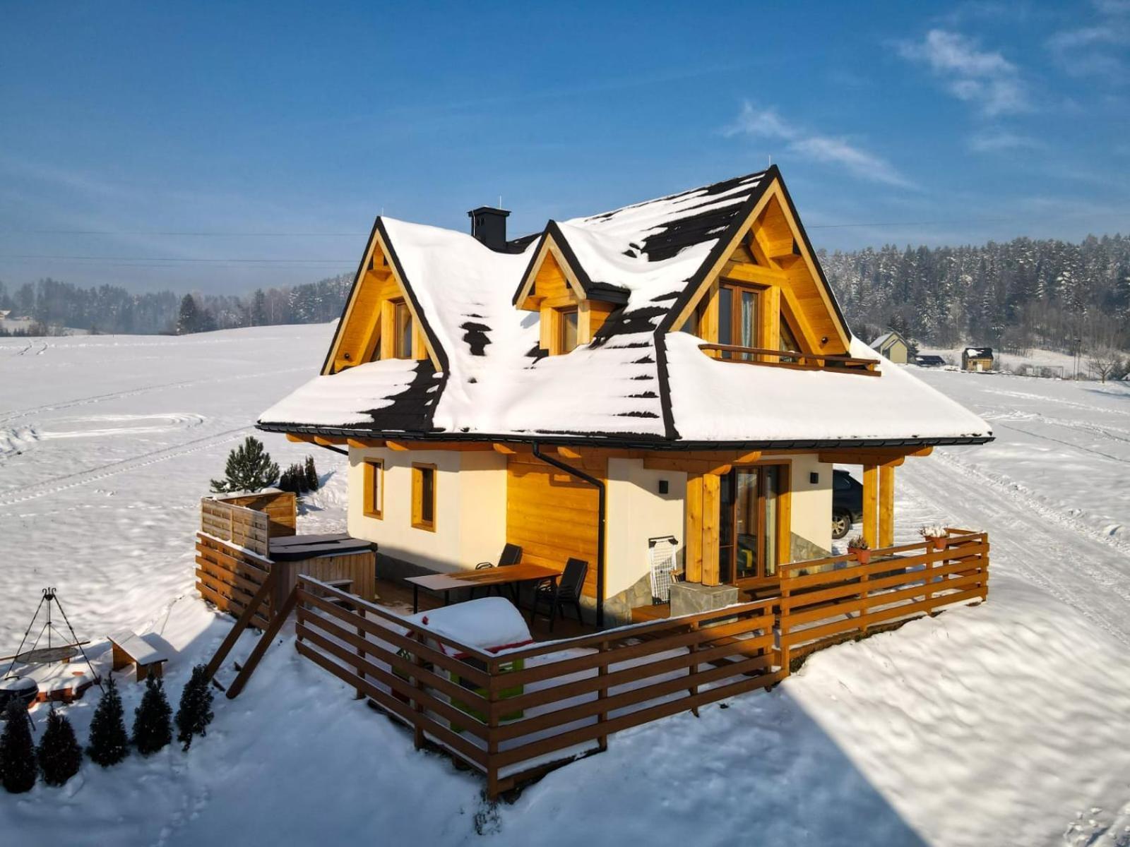 Em Gorce Resort Domki Z Sauna I Jacuzzi Waksmund Экстерьер фото